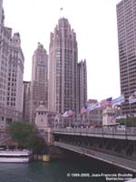 Michigan Avenue bridge, Rivi�re Chicago, Chicago,IL